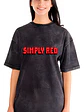 Polera Mujer Simply Red Efecto Jeans Desgastada Grafimax - Miniatura 1