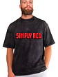 Polera Simply Red Efecto Jeans Desgastada Grafimax - Miniatura 1