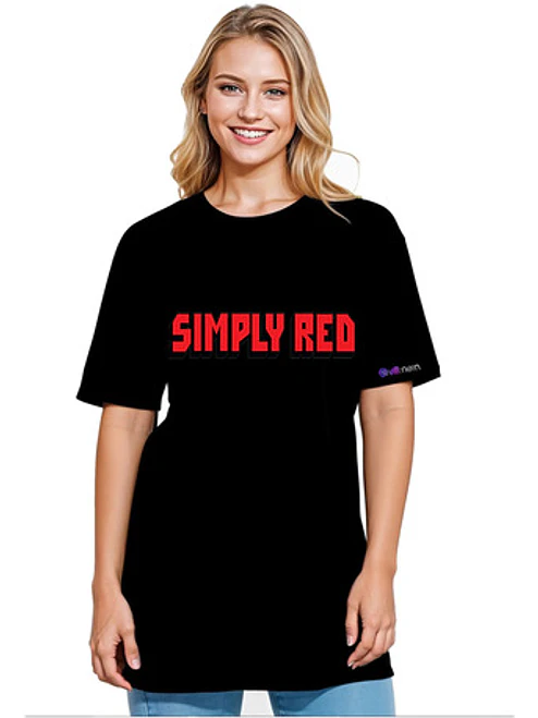 Polera Mujer Simply Red Oversize Grafimax 1