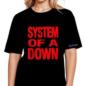 Polera Mujer System Of A Down Oversize Música Grafimax