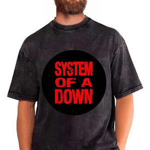 Polera System Of A Down Efecto Jeans Desgastada Música Grafimax