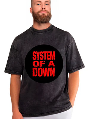 Polera System Of A Down Efecto Jeans Desgastada Música Grafimax