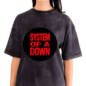 Polera Mujer System Of A Down Efecto Desgastada Música Grafimax