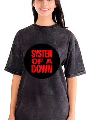 Polera Mujer System Of A Down Efecto Desgastada Música Grafimax