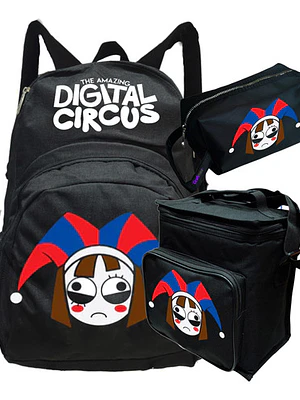 Mochila Pomni Digital Circus Pack Lonchera Estuche Grafimax
