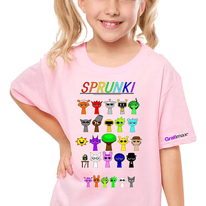 Polera Niñas Sprunki Personajes Videojuegos Grafimax