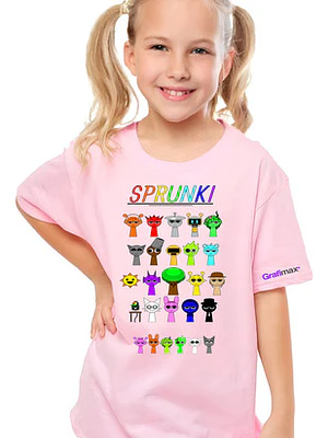 Polera Niñas Sprunki Personajes Videojuegos Grafimax