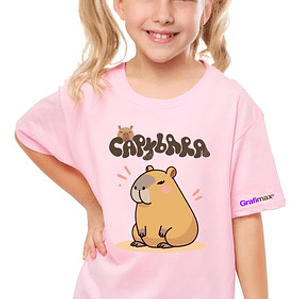 Polera Niñas Capibara Animado Diseños Grafimax
