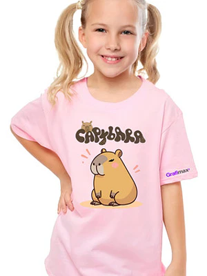 Polera Niñas Capibara Animado Diseños Grafimax