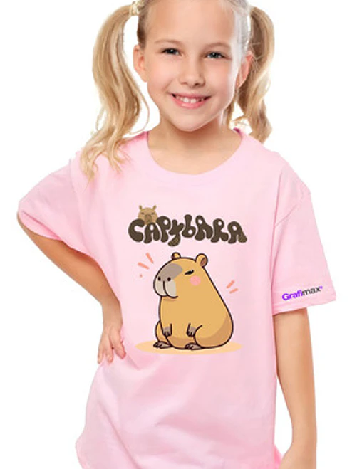 Polera Niñas Capibara Animado Diseños Grafimax 1