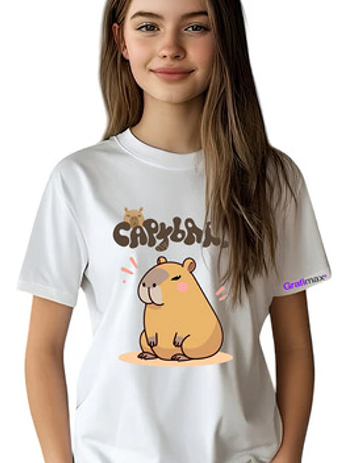 Polera Niñas Capibara Animado Diseños Grafimax 5