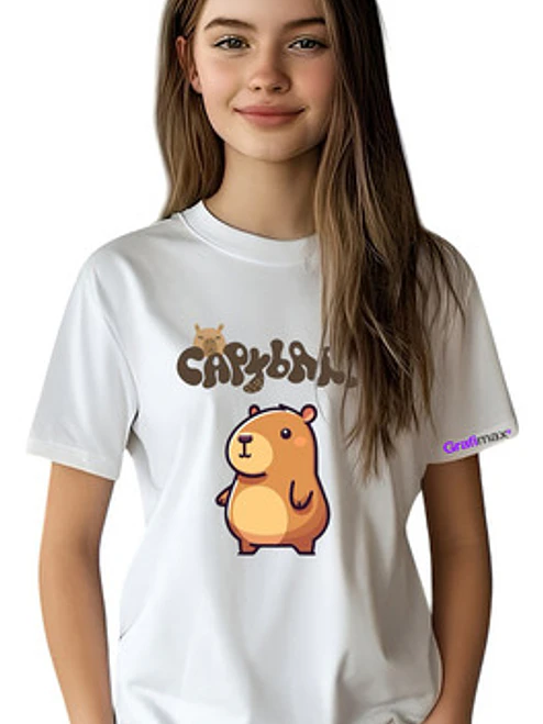 Polera Niñas Capibara Animado Diseños Grafimax 13