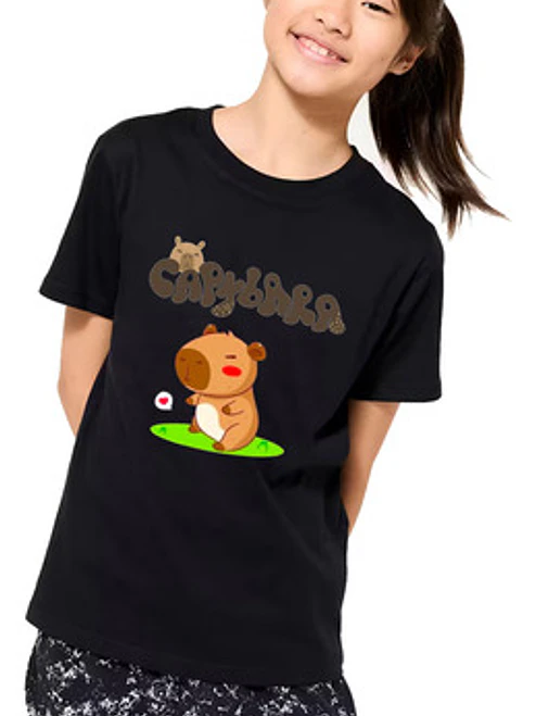 Polera Niñas Capibara Corazón Colores Grafimax 9