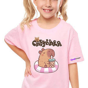 Polera Niña Capibara Flotador Colores - Grafimax