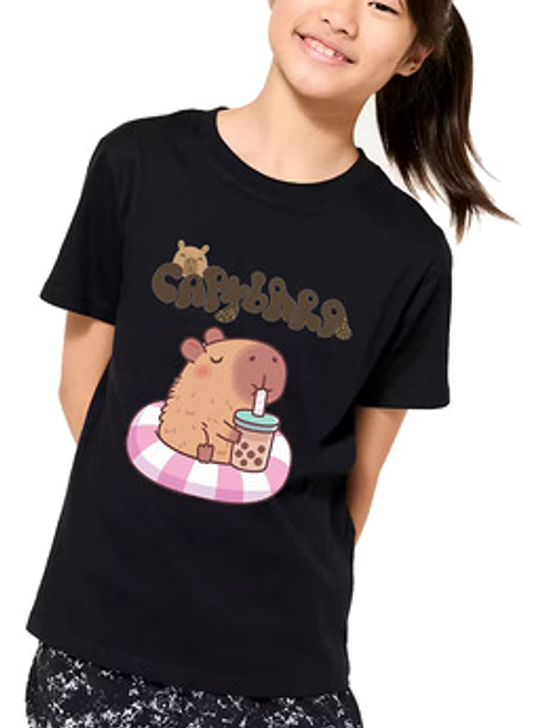 Polera Niña Capibara Flotador Colores - Grafimax 3