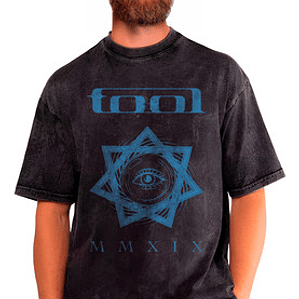 Polera Tool Mmxix Metal Efecto Jeans Desgastada Grafimax