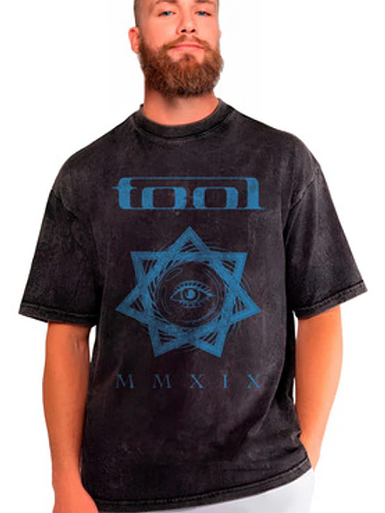 Polera Tool Mmxix Metal Efecto Jeans Desgastada Grafimax 1