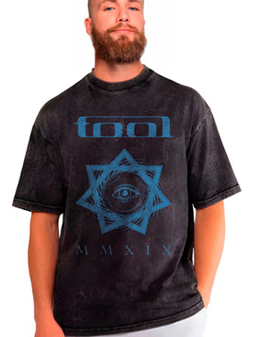 Polera Tool Mmxix Metal Efecto Jeans Desgastada Grafimax 1