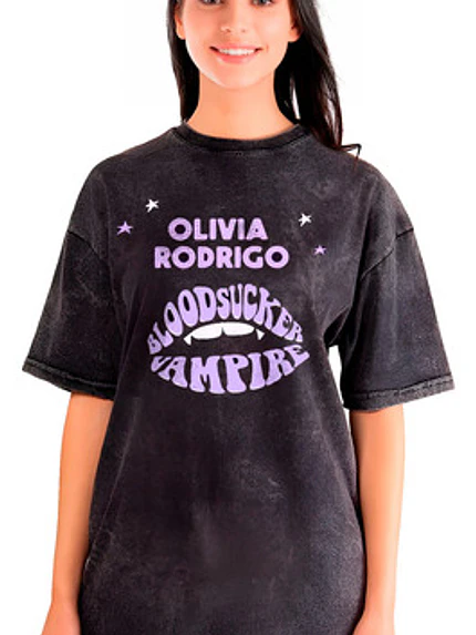 Polera Olivia Rodrigo Vampire Jeans Desgastada Grafimax 1