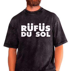 Polera Rufus Du Sol Efecto Jeans Desgastada Grafimax