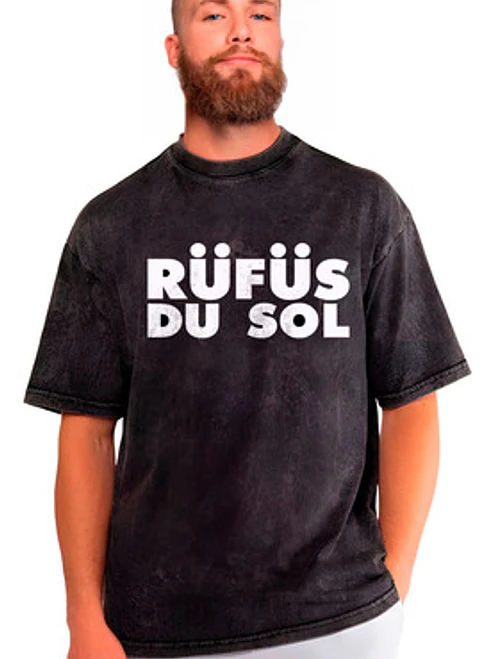 Polera Rufus Du Sol Efecto Jeans Desgastada Grafimax 1