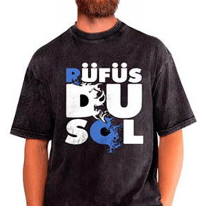 Polera Rufus Du Sol Efecto Elec Jeans Desgastada Grafimax