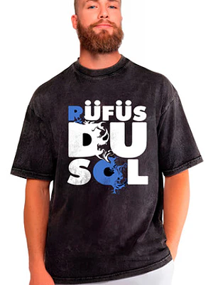Polera Rufus Du Sol Efecto Elec Jeans Desgastada Grafimax