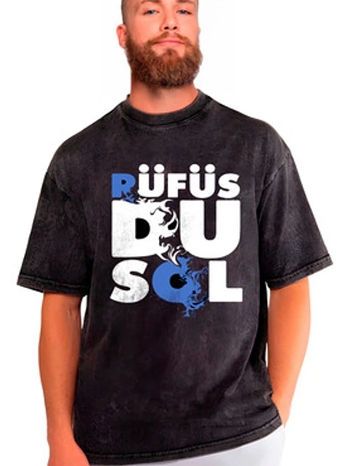 Polera Rufus Du Sol Efecto Elec Jeans Desgastada Grafimax 1