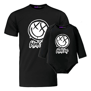 Pack Polera Papá E Hijo Punk Rock Blink 182 Grafimax
