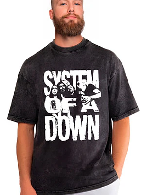 Polera System Of A Down Grupo Efecto Desgastada Grafimax