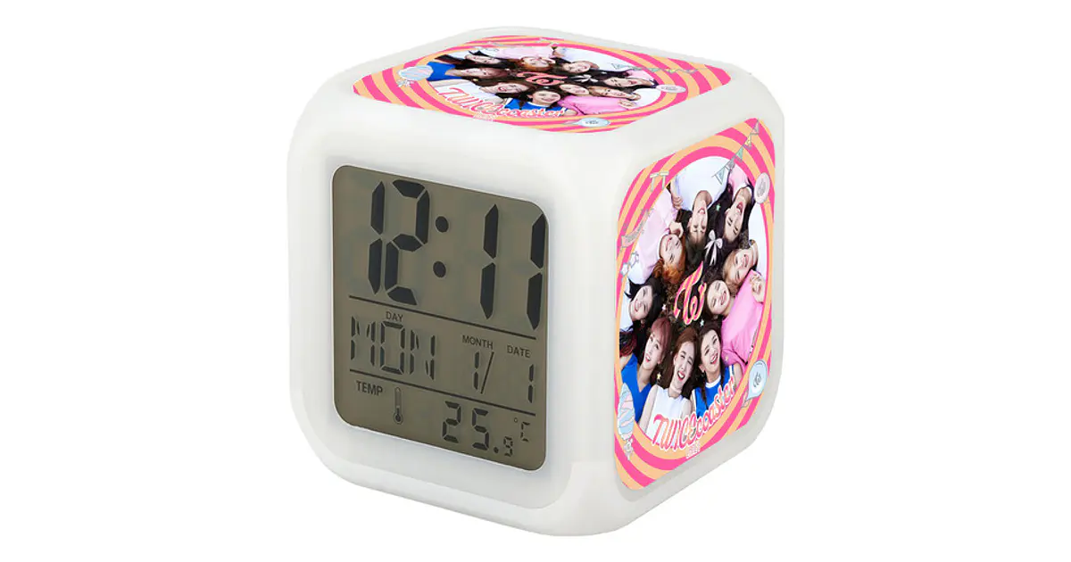 Reloj Despertador Led Twice Coaster Kpop Escritorio Grafimax
