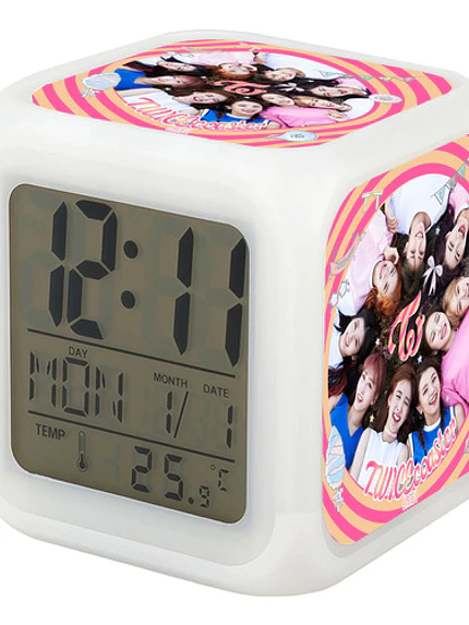 Reloj Despertador Led Twice Coaster Kpop Escritorio Grafimax 1