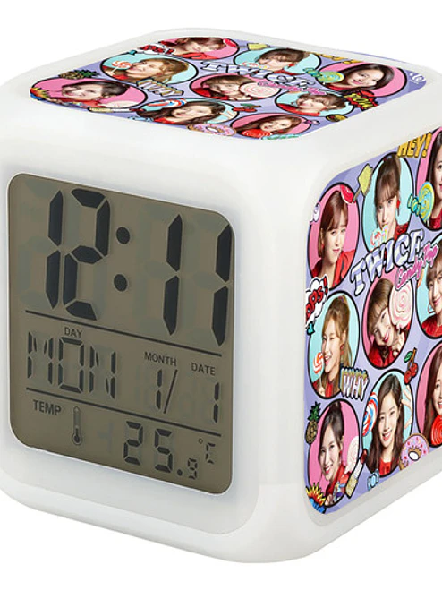 Reloj Despertador Led Twice Candy Pop Escritorio Grafimax 1