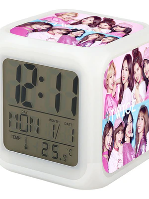 Reloj Despertador Led Twice Kpop Musica Escritorio Grafimax