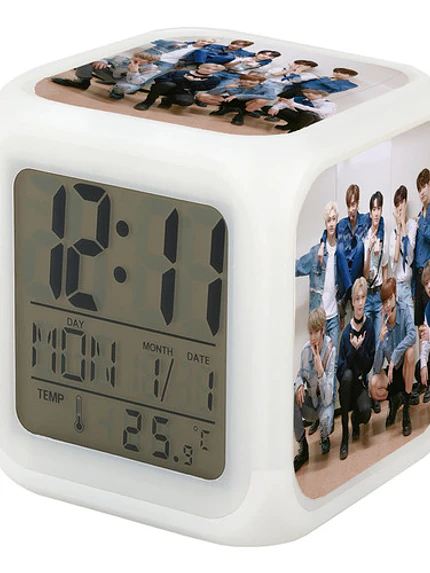 Reloj Despertador Led Stray Kids Grupo Coreano Grafimax 1