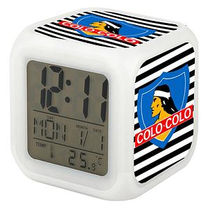 Reloj Despertador Led Colo Colo Deportes Escritorio Grafimax