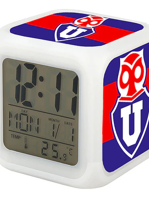Reloj Despertador Led Universidad De Chile Deportes Grafimax