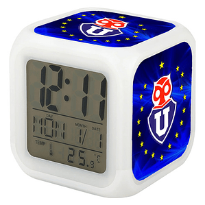 Reloj Despertador Led U De Chile Escudo Deportes Grafimax