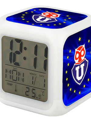 Reloj Despertador Led U De Chile Escudo Deportes Grafimax