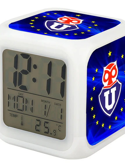 Reloj Despertador Led U De Chile Escudo Deportes Grafimax 1