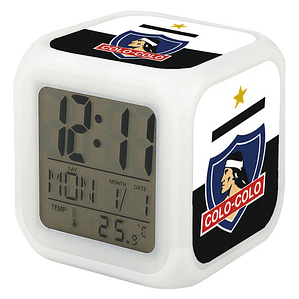 Reloj Despertador Led Colo Colo Escudo Deportes Grafimax