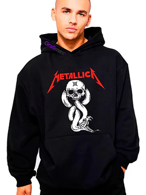 Polerón Metallica Skull Banda Metal Algodón Grafimax