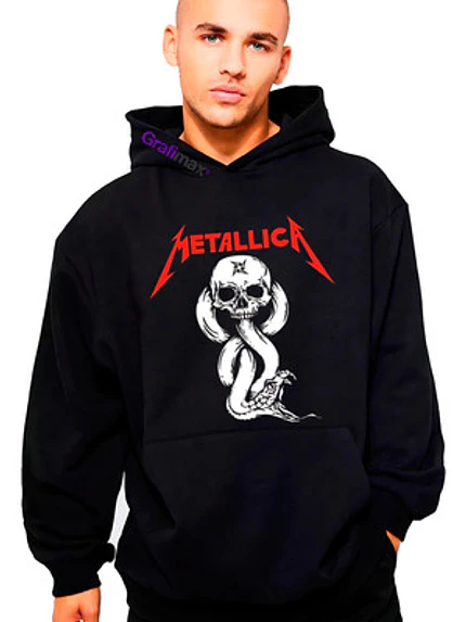 Polerón Metallica Skull Banda Metal Algodón Grafimax 1
