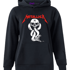 Polerón Mujer Metallica Skull Banda Metal Algodón Grafimax