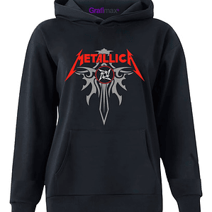 Polerón Mujer Metallica Banda Metal Algodón Grafimax