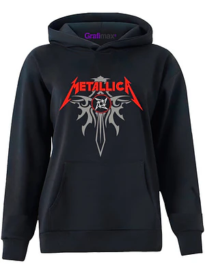 Polerón Mujer Metallica Banda Metal Algodón Grafimax