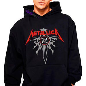 Polerón Metallica Banda Metal Algodón Grafimax