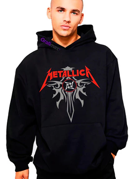 Polerón Metallica Banda Metal Algodón Grafimax 1