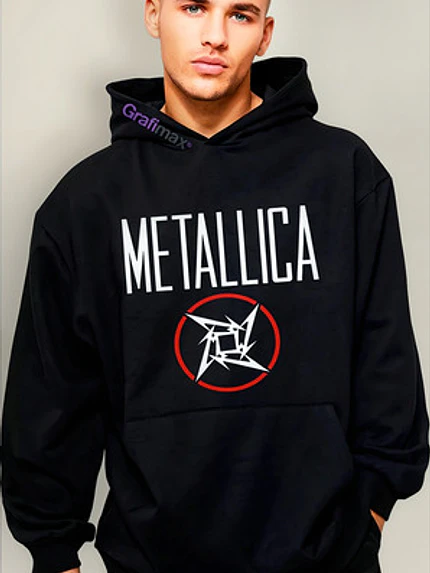 Polerón Metallica Logo Banda Metal Algodón Grafimax 1