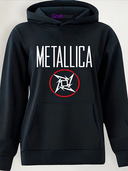 Polerón Mujer Metallica Logo Banda Metal Algodón Grafimax 1